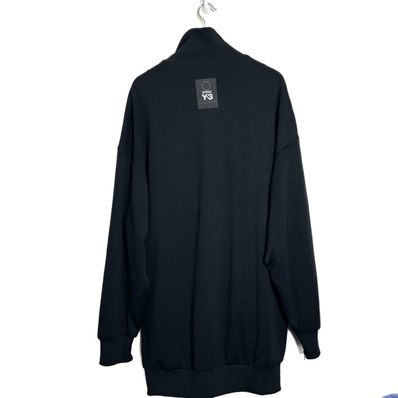 Adidas Y-3 Yohji Yamamoto Jacket Mens Large Black Trench Coat Snap Track Zip - Picture 2 of 16